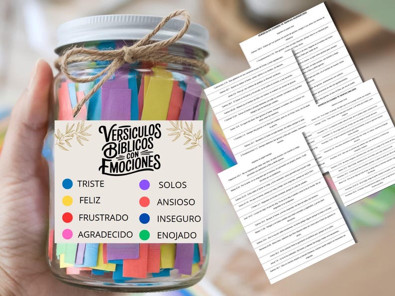 DIY Color Coded Bible Verse Jar Kit: Christian Gift (instant Download ...