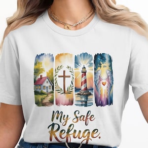 Christian Shirt PNG: Retro Bible Verse Design, Tee Sublimation Clipart (Digital Download)