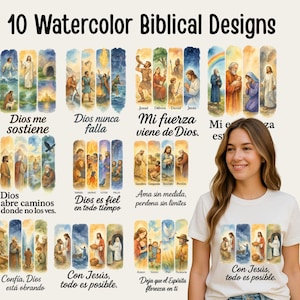 10 Spanish christian bible verse shirt| Frases religiosas | Frases cristianas Spanish Christian Quotes, Christian Clipart Bundle |watercolor