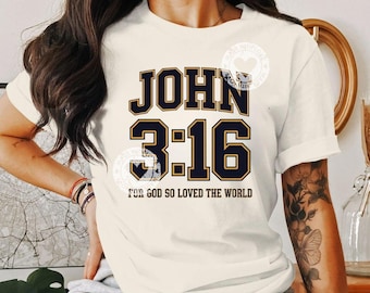 John 3:16 PNG, For God So Loved the World, Bible Verse Sublimation, Christian Football Jersey PNG, Faith Worship Digital Download