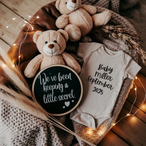 Digital Pregnancy Announcement for Social Media Editable Letter Board Pregnancy Announcement Gender Neutral Announcement Instant Download