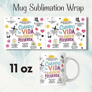 Spanish Bible Quotes Mug, 11 oz - Inspirational Christian Verses Coffee Cup, Vibrant Religious Motivational Gift , Christian Gift for Her