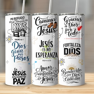 SPANISH Christian bible verse  20 oz skinny tumbler png, tumbler wrap png, 20 oz tumbler designs, Christian png, tumbler png download