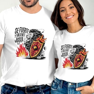 Spanish Bible Verse T-Shirt Design: Christian Lion PNG (Digital Download)
