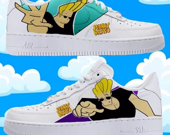 Johnny Bravo Air Force 1 Zapatos personalizados personalizados, Custom Air Force 1, Zapatilla personalizada, Regalo del día de la madre