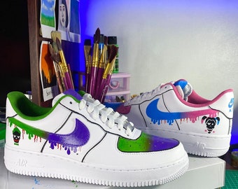 Joker und Harley Quinn Air Force 1 Custom Custom Schuhe, Custom Air Force 1, Custom Sneaker, Muttertagsgeschenk