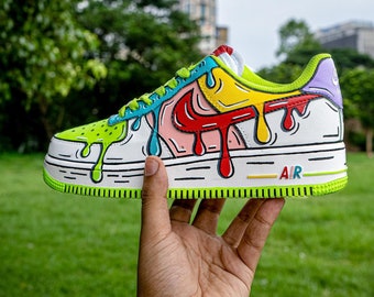 Drip Air Force 1 Custom Custom Shoes, Custom Air Force 1, Custom Sneaker, Mother day gift