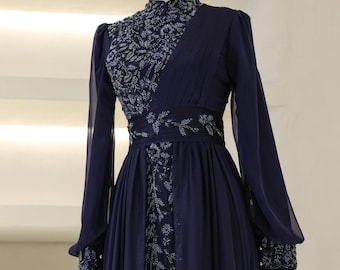 Jena Collection/ Exclusive Chifon / Wedding Dress / Prom Dress / Islamic Cloth / Hijab/ Evening Dress / Modest / Woman Dress / Maxi Dress
