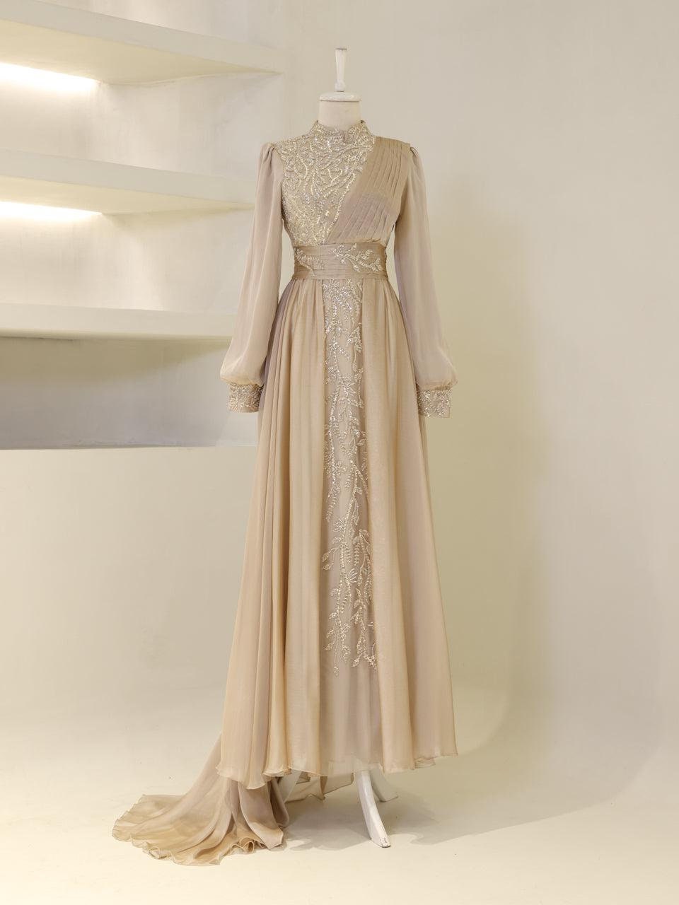 Azura Gowns Custom Made Prom Dress Long Sleeves Dubai Evening