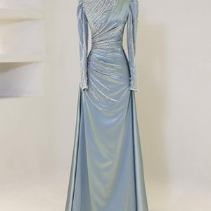 Kisa Kollektion/ Exklusive Stickerei / Hochzeitskleid / Abendkleid / Islamisches Tuch / Hijab / Abendkleid / Bescheiden / Frauenkleid / Maxikleid