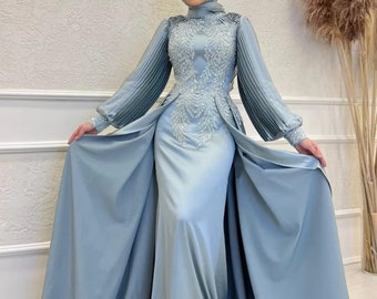 Madinah Collection/ Exclusive Chifon / Wedding Dress / Prom Dress / Islamic Cloth / Hijab/ Evening Dress / Modest / Woman Dress / Maxi Dress
