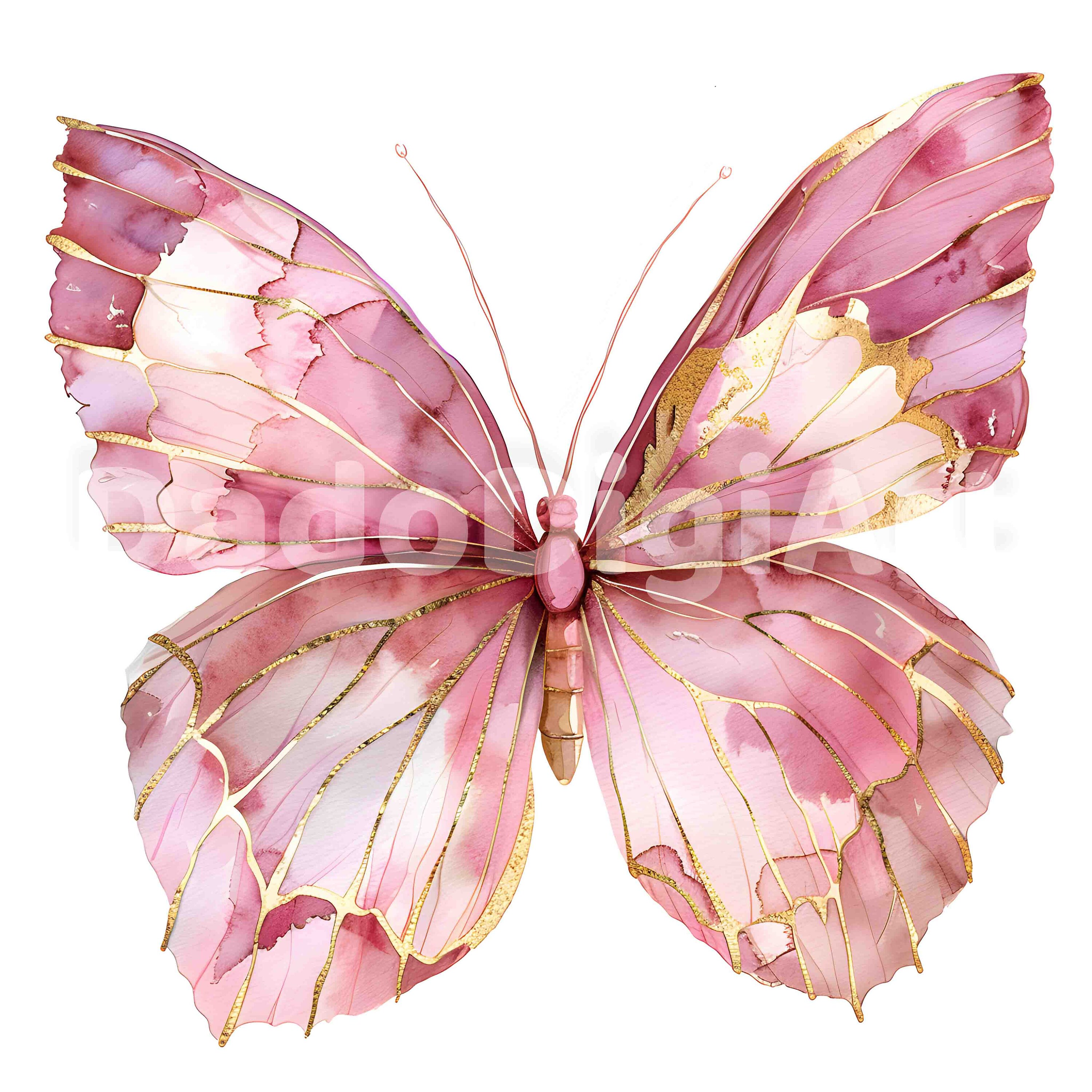 28 Pretty Butterfly Clipart - Printable, Watercolor, High Quality Jpgs ...