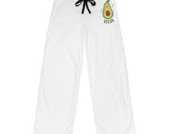 Pantalones de pijama veganos con ilustración de aguacate | Ropa para dormir y estar en casa