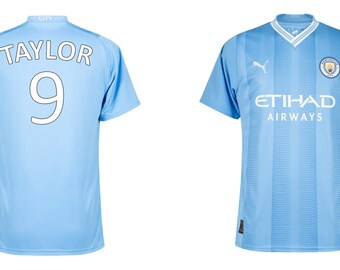 Manchester City - 2023 Home Kit with Personalised Name and Number - A4 Print