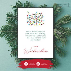 Download PDF: Christmas card colleagues humor Merry Christmas, work colleagues saying, funny, office, employee, postcard A6, folding card