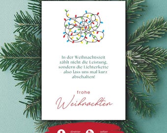 Lustige Weihnachtskarten Für Kollegen – Mit Persönlicher Botschaft, Geschenk Für Chef, Team, Lehrer