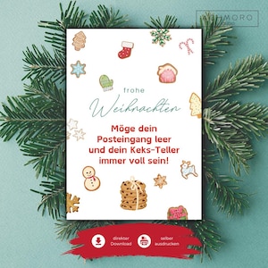 Download PDF: Christmas card colleagues humor Merry Christmas, work colleagues saying, funny, office, employee, postcard A6, folding card