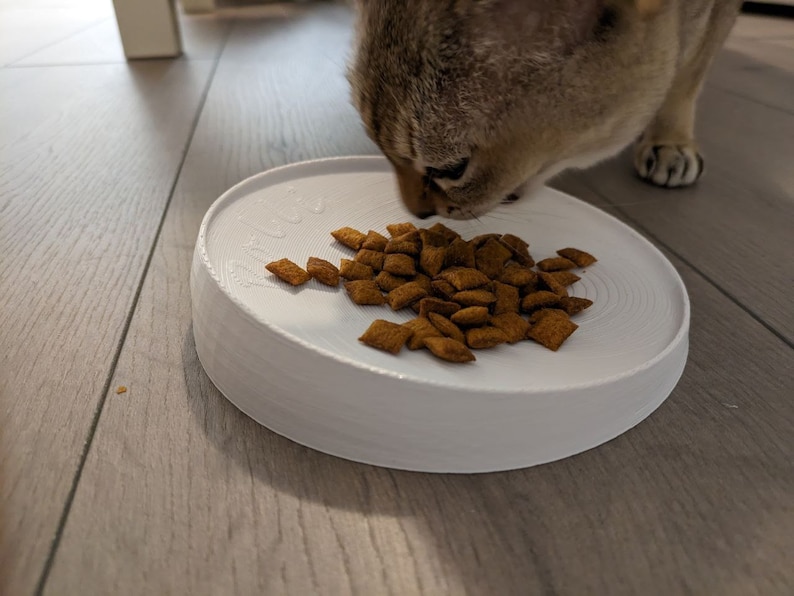 Personalisierter Fressnapf Katzenfutter Schale Modell Polli aus dem 3D Druck Bild 4