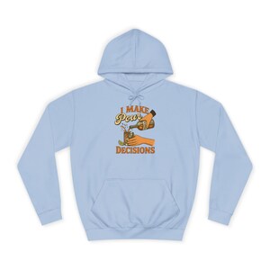 Sudadera con capucha &quot;Tomo Decisiones por Verter&quot;: sudadera unisex divertida para universitarios, regalo para amantes de la cerveza, sudadera para fiestas, sudadera con capucha para beber, ropa universitaria informal