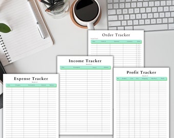 Printable Business planner, Blue business planner,  business planner, Business tracker, digital planner, small business planner digital