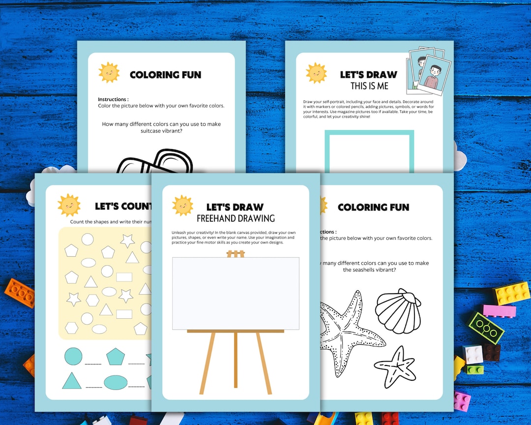 Printable Kids Activity Book, Educational Children's Activities, Fun Printable Games for Kids