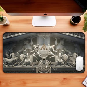 Odyssey mouse pad, Ancient Greek Assassin desk mat for gamer, room decor