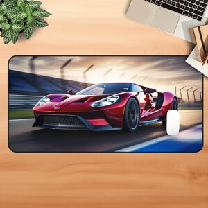 Car Gaming Mouse Pad Race Car Gaming Desk Mat Car Large Desk Pad Ford GT Extend Gaming Mouse Pad Traxxas Aesthetic Desk Mat Gift for Gamer