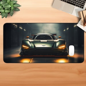Race Car Desk Mat Car Computer Desk Mat Aston Martin Gaming Desk Mat Racing Desk Mat Street Race Desk Mat Valkyrie Mousepad Hypercar