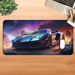 Car Desk Mat Car Mouse Pad Personalized Mouse Pad Custom Gamer Desk Pad Lamborghini  Aventador Desk Mat Gift For Him Car Lover Desk Mat