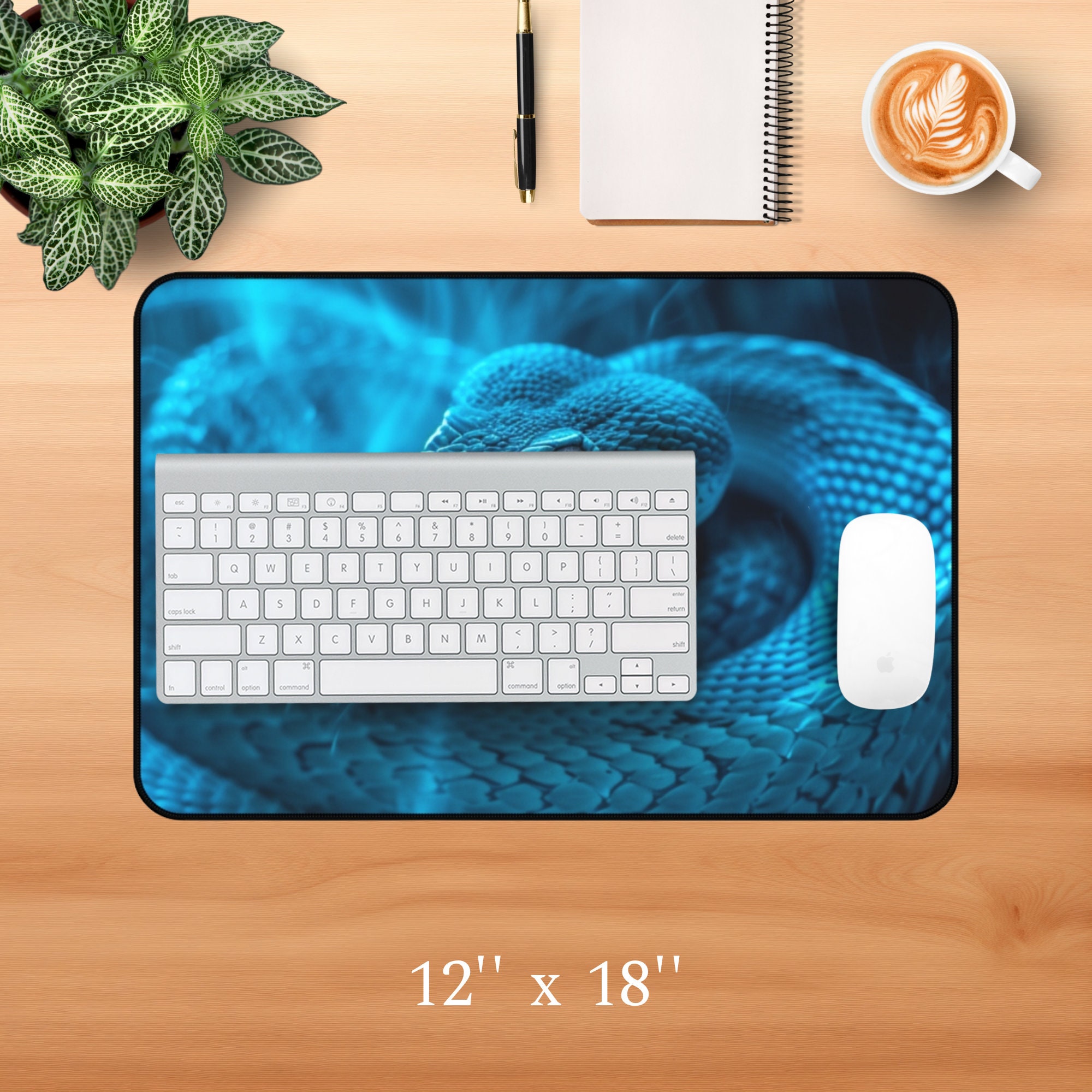 Video Game Desk Mat Snake, Aesthetic Mouse Pad, Gaming Office Decor ...
