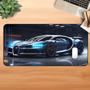 Gaming Mouse Pad Bugatti Chiron Desk Mat Car Large Desk Pad Extend Gaming Mouse Pad Aesthetic Desk Mat Gift for Gamer Deskpad Car lover