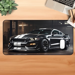 Mustang Mouse Pad Muscle Car Desk Mat Mustang Gaming Desk Mat Large Desk Pad Gaming Mouse Pad Aesthetic Desk Mat Gift for Gamer Car Lover