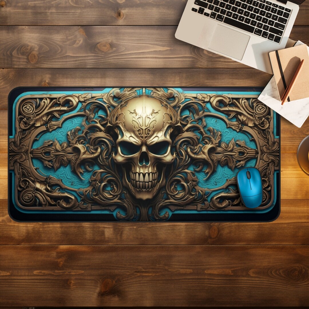 Pirate Skull Deskmat Gamer Pirate Deskpad Skull Desk Mat Pirate Desk