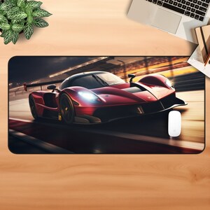 Car Gaming Mouse SCG Car Gaming Desk Mat Car Large Desk Pad Extend Gaming Mouse Pad Aesthetic Desk Mat Glickenhaus Desk Mat Gift for Gamer