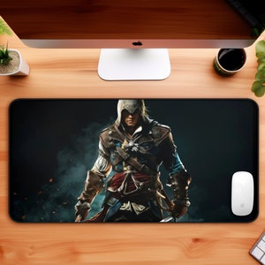 Sleak assassin design mouse pad for office decor