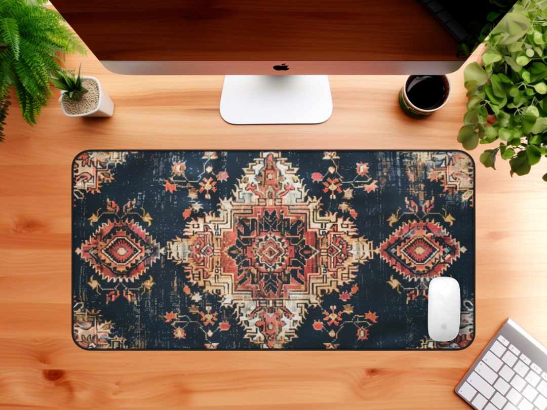 Desk Rug Pattern Vintage Boho Rug Desk Mat - Etsy