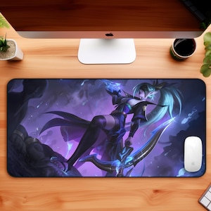 Spirit Blossom Vayne Desk Mat, LOL Mouse Pad, Gaming Room Decor, Video Gamer Accessories