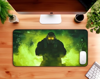 Caustic in Gas Desk Mat, Apex Mouse Pad, Legend Gaming Accessories, Video Gamer Decor
