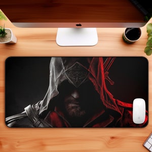 Assassin character cinematic shot gaming mouse pad