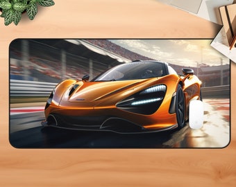McLaren Sports Car Desk Mat, Gamer Mousepad, Racing Decor