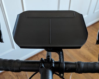 Indoor Bike Trainer Tray for phone, tablet or remote. Fits Garmin or Wahoo mounts. Zwift, Trainerroad, stationary bike, turbo trainer, cycle