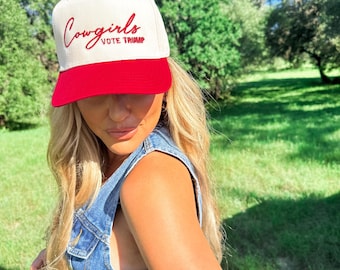 Cowgirls Vote Trump Red Hat. Bestickte Mütze MAGA Western Nashville Konzert Trucker Cowboy Rodeo Republikaner Konservativ