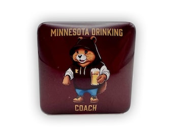 Minnesota Drinking Coach Mascot Magnet Fun State College Souvenir Unique Fridge Decor