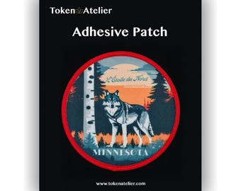 Minnesota Wolf State Motto Iron On Patch