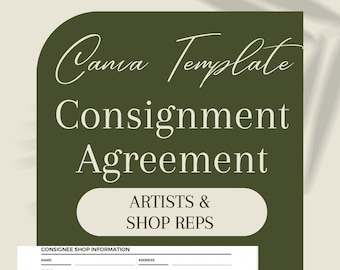 Consignment Agreement Template for Artists and Shop Representatives