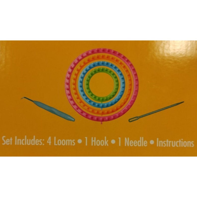 Round Loom Boye Set 4 Round Knitting Loom Makes Hats Etsy