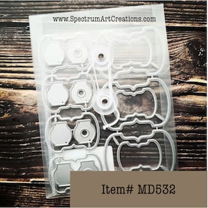 Whale Tail Die Tab & Hole Reinforcer Metalen stansset 14-delig MD532