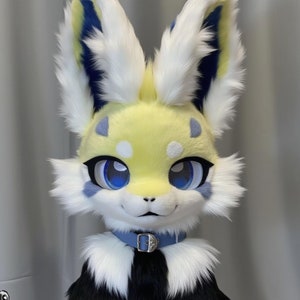 Testa di coniglio fursuit Gangster Gentleman, costume cosplay Kenomo personalizzato, accessori per costume fursuit, creatura fantasy, regali di Natale furry