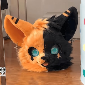 Constellation Messenger Cat Fursuit Head, Custom Kenomo Cosplay Fursuit, Fursuit Accessories ,Fantasy Creature, Christmas Furry Gifts