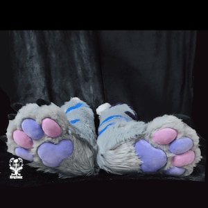 Fursuit Foot Paws,Fursuit Paw Socks Indoor Feet,Customizable Size Fursuit Foot Paws,Wolf Feet Paws,Furry, Fursona,Cosplay Accessories